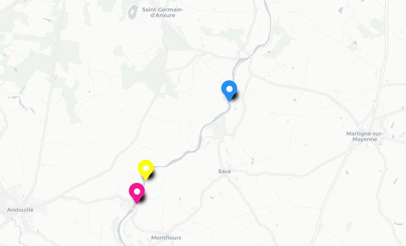 Trois gîtes entre Laval et Mayenne sur La VéloFrancette
