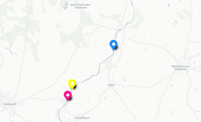 Carte situation refuges du halage